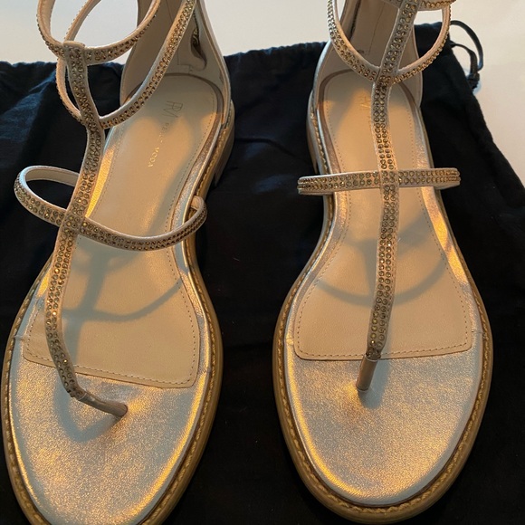 Pelle Moda Metallic Sandals 7.5 - Picture 7 of 7